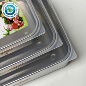 HỘP ĐỰNG THỰC PHẨM CHERRY INOX 304 LÒNG CẠN – CÓ NẮP ĐẬY, 3 DUNG TÍCH