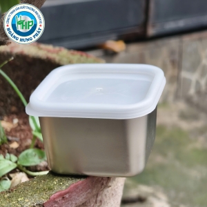 HỘP ĐỰNG NƯỚC CHẤM CHERRY INOX 304 180ML CÓ NẮP – THIẾT KẾ VUÔNG MINI, GỌN GÀNG, TIỆN DỤNG