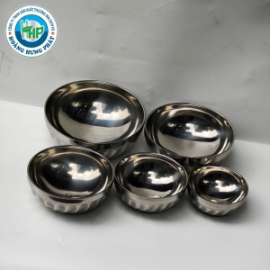 Tô, Chén Cơm Inox Vân Xoắn Cherry – Nhiều Kích Thước Chén Cơm, Tô 14/16/18/20, Dùng Gia Đình & Quán Ăn