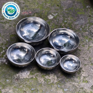 Tô, Chén Cơm Inox Vân Xoắn Cherry – Nhiều Kích Thước Chén Cơm, Tô 14/16/18/20, Dùng Gia Đình & Quán Ăn