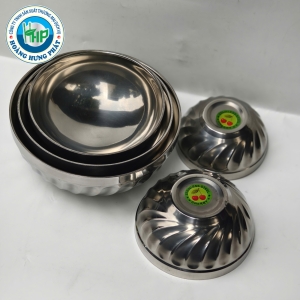 Tô, Chén Cơm Inox Vân Xoắn Cherry – Nhiều Kích Thước Chén Cơm, Tô 14/16/18/20, Dùng Gia Đình & Quán Ăn
