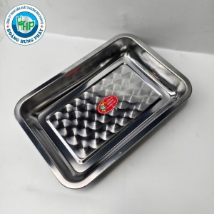 KHAY ĐA NĂNG TITHAFAC INOX 22X32CM – KHAY HỨNG KẾT HỢP RỔ LƯỚI, TIỆN DỤNG