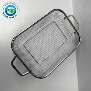 KHAY ĐA NĂNG TITHAFAC INOX 22X32CM – KHAY HỨNG KẾT HỢP RỔ LƯỚI, TIỆN DỤNG