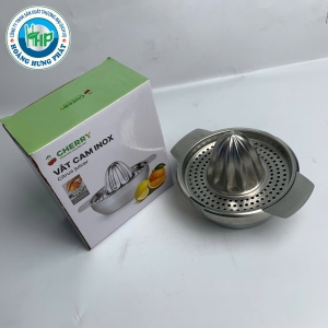 DỤNG CỤ VẮT CAM INOX CHERRY – VẮT CAM, CHANH, QUÝT THỦ CÔNG, CÓ KHAY LỌC VÀ CỐC HỨNG NƯỚC