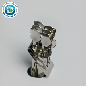 BỘ MUỖNG INOX CHERRY KÈM ĐẾ ĐỂ BÀN – BỘ 6 MUỖNG ĂN TRÁI CÂY, TRÁNG MIỆNG
