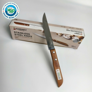 DAO GỌT INOX CÁN GỖ MŨI NHỌN CHERRY 501 – DÀI 23.5CM, NHỎ GỌN, TIỆN DỤNG