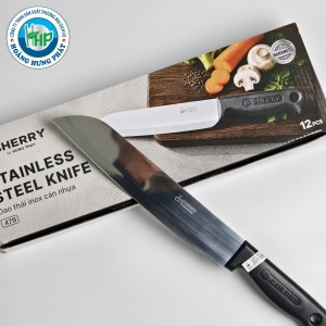 DAO THÁI INOX CÁN NHỰA CHERRY 479 – LƯỠI DÀI 22CM, TỔNG CHIỀU DÀI 33.5CM