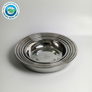DĨA INOX CẠN CHERRY (DĨA ẢO) – 5 KÍCH THƯỚC 16CM, 18CM, 20CM, 22CM, 24CM