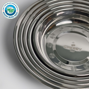 DĨA INOX CẠN CHERRY (DĨA ẢO) – 5 KÍCH THƯỚC 16CM, 18CM, 20CM, 22CM, 24CM
