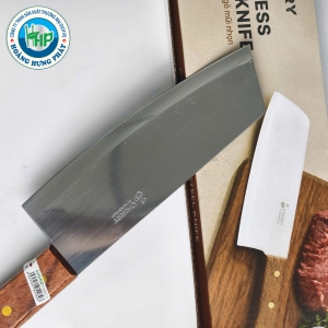 DAO THÁI INOX CÁN GỖ MŨI NHỌN CHERRY 21 – LƯỠI BẢN RỘNG, DÀI 30.5CM