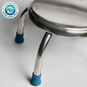 GHẾ ĐÔN INOX THẤP KHÔNG KIỀNG – MẶT TRÒN 28CM, CAO 31.5CM, GỌN NHẸ, TIỆN DỤNG