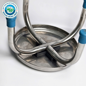 GHẾ ĐÔN INOX THẤP KHÔNG KIỀNG – MẶT TRÒN 28CM, CAO 31.5CM, GỌN NHẸ, TIỆN DỤNG