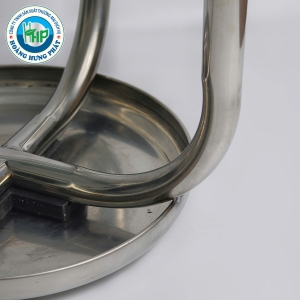 GHẾ ĐÔN INOX THẤP CÓ KIỀNG – MẶT TRÒN 28CM, CAO 31.5CM, CHẮC CHẮN, TIỆN DỤNG