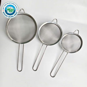 VỢT LƯỚI INOX TRÒN 1 QUAI CHERRY – SIZE 12CM, 14CM, 18CM, CÓ MÓC GÁC TIỆN LỢI