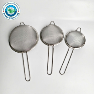 VỢT LƯỚI INOX TRÒN 1 QUAI CHERRY – SIZE 12CM, 14CM, 18CM, CÓ MÓC GÁC TIỆN LỢI