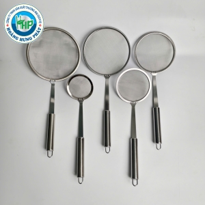 VỢT VỚT BỌT INOX CHERRY CÁN TRÒN – 5 KÍCH THƯỚC TỪ 8CM ĐẾN 16CM