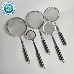 VỢT VỚT BỌT INOX CHERRY CÁN TRÒN – 5 KÍCH THƯỚC TỪ 8CM ĐẾN 16CM