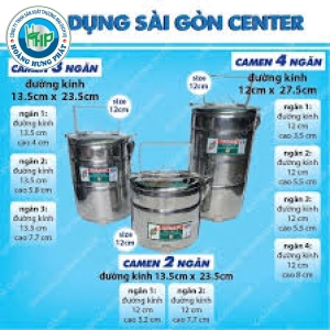 Camen Inox ngăn cao Đựng Thực Phẩm Thaphafac – Hộp Cơm Giữ Nhiệt 2-3-4 Ngăn – Size 12cm & 14cm.