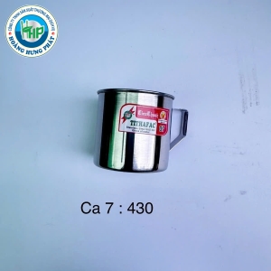 Combo 5 ca inox nhà trẻ TITHAFAC kích thước ca số 7 (6cm) chất liệu inox 430
