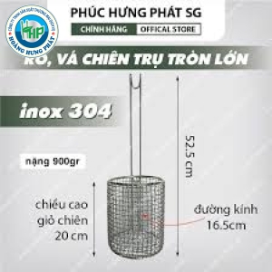 Giỏ Trụng Phở, Hủ Tiếu, Mì, Bún, Rau Inox 304, Vợt Trụng Có Quai Treo Thành Nồi - Dài 52cm