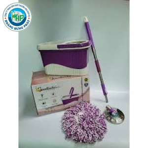 Bộ Lau Nhà 360 Độ Goodlucky MOP GDL 10 Cao Cấp - 1 Thùng Robot, 1 Cây Goodlucky 1010