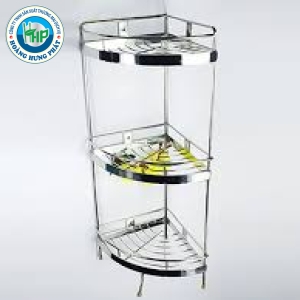Kệ Góc Nhà Tắm Treo Tường Chữ Nhật Inox 304 Dày Dặn 3 Ly - Giá Để Xà Bông, Vật Dụng Nhà Tắm
