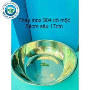 Thau, chậu inox sus 304 chính hãng THAPHAFAC- VŨ KHẢI kích thước từ 36cm đến 64cm cỡ lớn dày sâu.