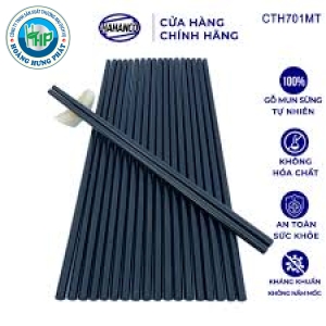 Đũa Gỗ Mun Xịn Tròn Hàng Xuất Khẩu Cao Cấp - Gỗ Mun Xịn Tự Nhiên An Toàn Sức Khỏe