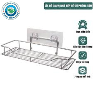 Kệ Để Đồ Nhà Tắm Inox 304 Gắn Tường, Kệ Phòng Tắm Chịu Lực Tốt - Rộng 20cm Dài 30-60cm Có Kèm Tắc Kê