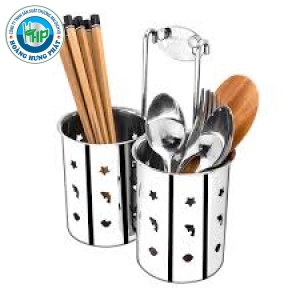 Ống Đựng Muỗng Đũa Inox 304 Cao Cấp Oval Táo 2-3 Ngăn, Ống Đũa Inox Chống Rỉ Sét, An Toàn