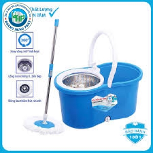 Bộ Cây Lau Nhà 360 Độ - Chổi Lau Nhà Tự Vắt Thông Minh Mâm Mũ - Có Bánh Xe Kèm 2 Bông Siêu Thấm Hút