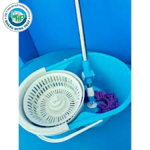 Bộ lau nhà 360 độ PHÚC HƯNG PHÁT Xmas 1 có 1 thùng lau, 2 bông lau, 1 cây lau